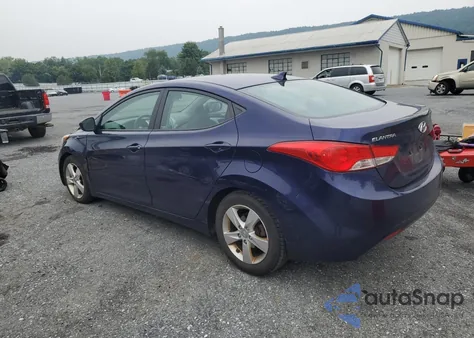 2013 Hyundai Elantra Gls z USA, uszkodzony, nr VIN 5NPDH4AE0DH273296